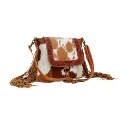 Myra Bag Ladies Blaze Handtooled Hairon Bag S-6220 -Western Belle Deals s 6220 2