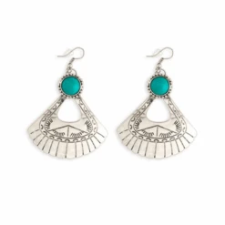 Myra Bag Ladies Neo Classic Turquoise & Silver Earrings S-7244