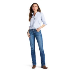 Ariat Ladies R.E.A.L™ Arrow Fit Straight Leg Catherine Maine Jeans 10039605 -Western Belle Deals uhjhg